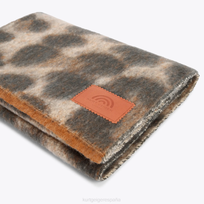 Kurt Geiger mujer bufanda de hilo teñido de Londres 2LPR520 | accesorios marrón medio